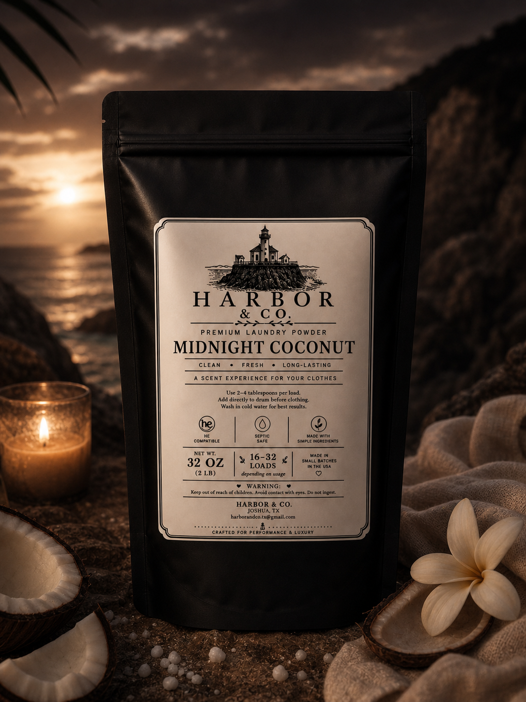 Harbor & Co. Laundry Powder - Midnight Coconut
